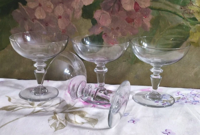 Frosted Nude male ROYALES DE CHAMPAGNE CRYSTAL GOBLET flute stem RARE