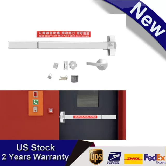 Door Push Bar Exit Panic Device lock Emergency Hardware Latches Commercial New