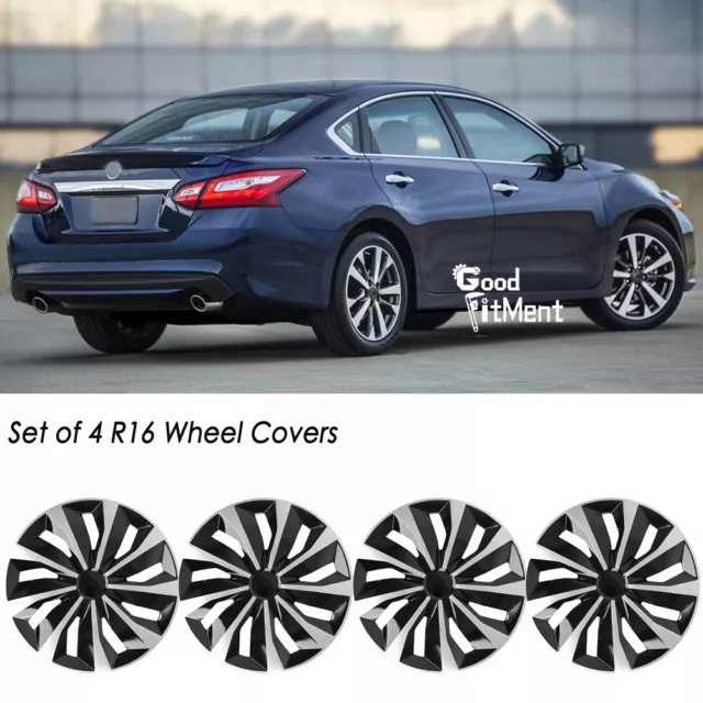 For Nissan Altima XE SE-R Set of 4 16" Wheel Covers Snap On Fits R16 Steel Rim