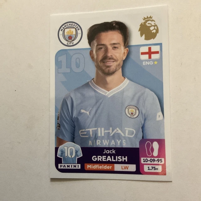 PANINI PREMIER LEAGUE sticker 2024 jack Grealish No 418 Mint 1.76