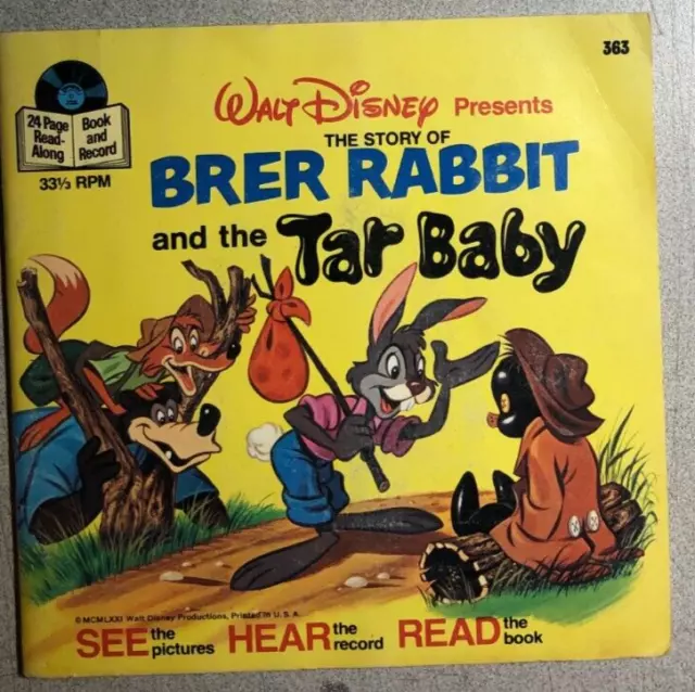 BRER RABBIT (1977) softcover book with 33-1/3 RPM record