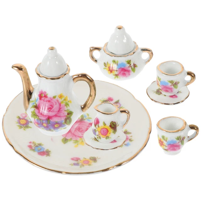 Service À Thé Maison De Poupée Tasses Et Assiettes Ustensiles Cuisine