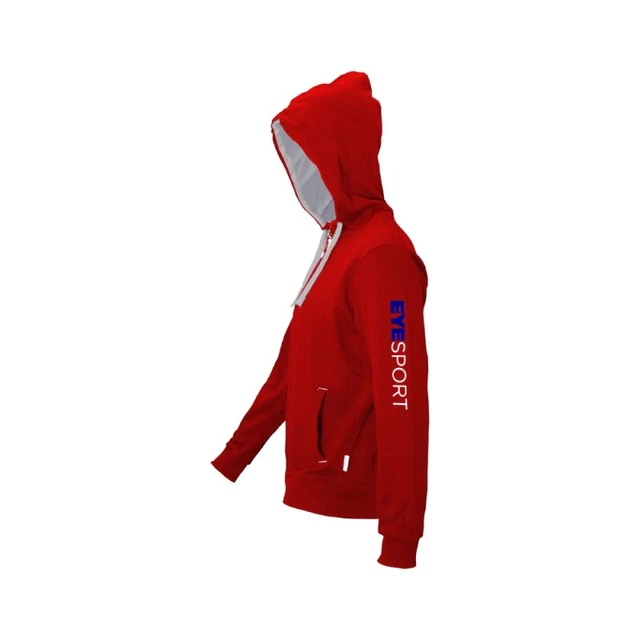 Giacca Tuta Felpa Cappuccio Uomo Donna Eye Sport Moto Ginnastica Rosso S M L XL 3