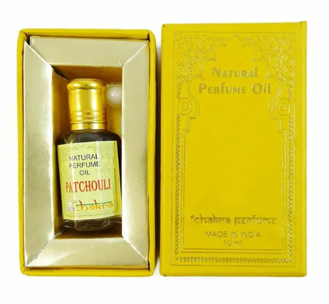 100% Pure Chakra Parfum Naturel Huile Parfumée 10ml Patchouli Attar