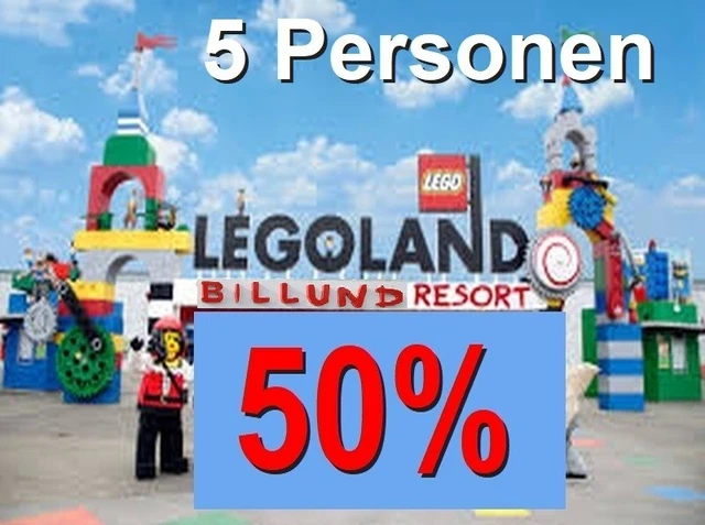 ✅ 50% LEGOLAND Billund für 5 Personen Gutschein Rabatt Eintrittskarten Tickets