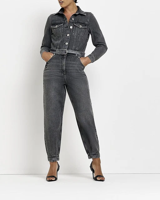 River island grey sales jumpsuit