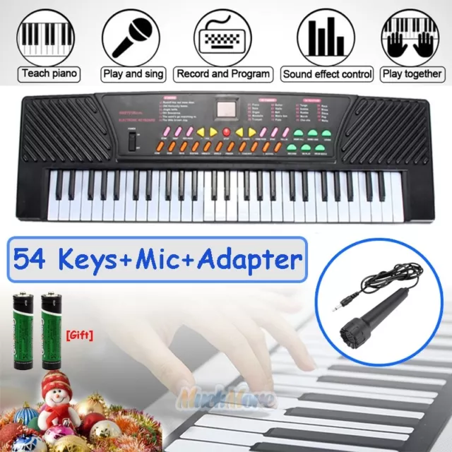 54 touches clavier électronique musique électrique piano numérique orgue avec micro et support