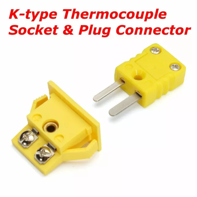 One Set Thermocouple K Type Miniature Socket & Panel Mount Alloy Plug Connector