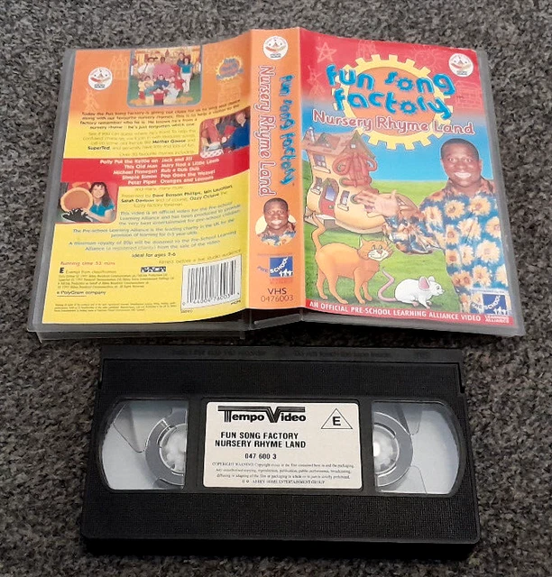 FUN SONG FACTORY Nursery Rhyme Land Dave Phillips Pal Vhs Video Kids