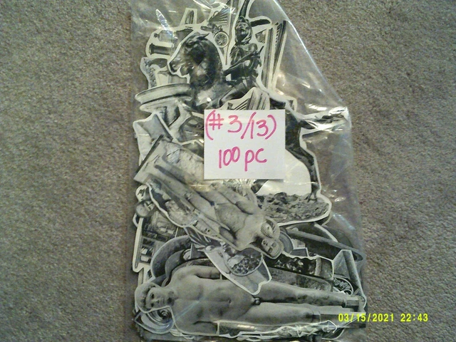 (#3/13) Lote de 100 piezas De Colección Papel EPHMERA ARTESANÍA Libro de recortes ARTE Collage