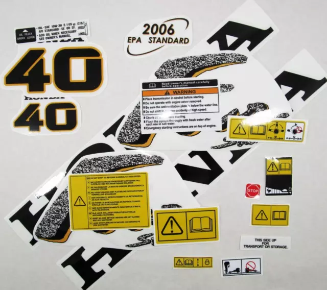 For HONDA 40 outboard Vinyl decal set from BOAT-MOTO / sticker kit. Reproduction