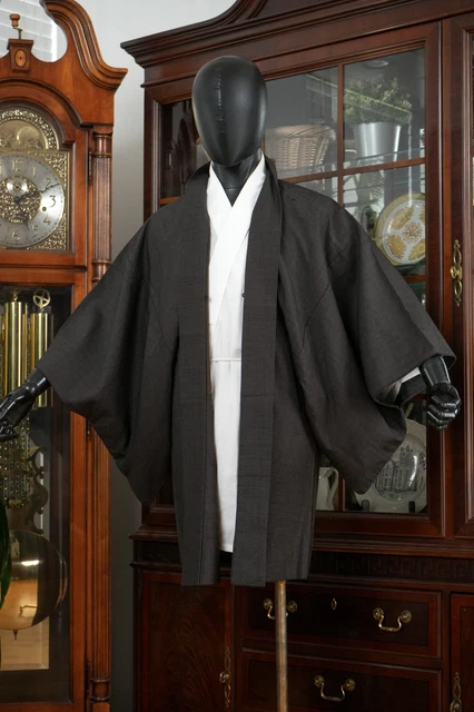Dear Vanilla Japanese Silk Haori Jacket Men's Kimono Genuine Japan Made Vintage