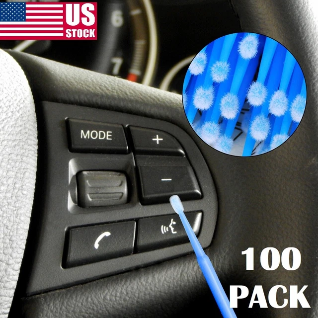 100Pcs 2mm Tip Micro Applicators Touch Up Paint Brush Tool Kit Car Accessories