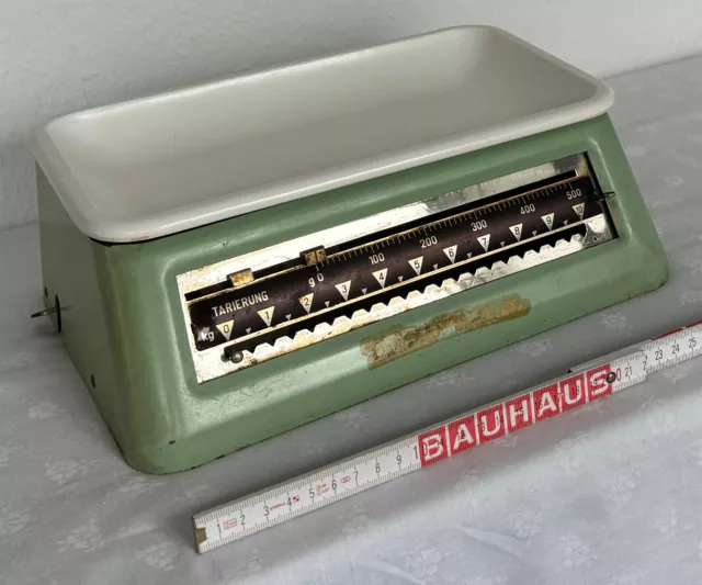 Alte DDR Küchenwaage Tiwera mechanisch bis 10 kg Retro Deko Vintage Balkenwaage