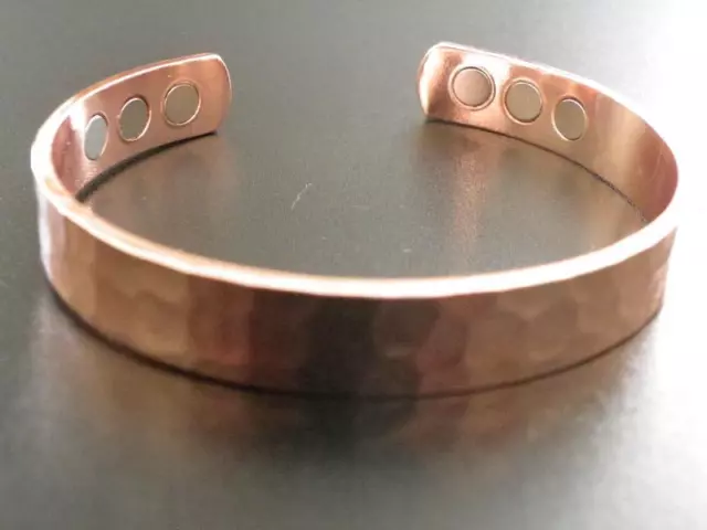 Magnetic Bracelet, Pure Copper Small Size 6x2500 Neodymium Magnets 15000 Gauss