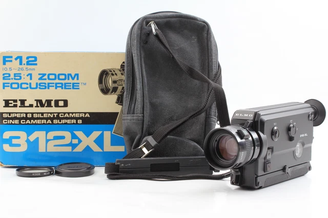 All Works [N MINT in Box] Elmo 312-XL Super 8 Move Cine Film Camera from JAPAN