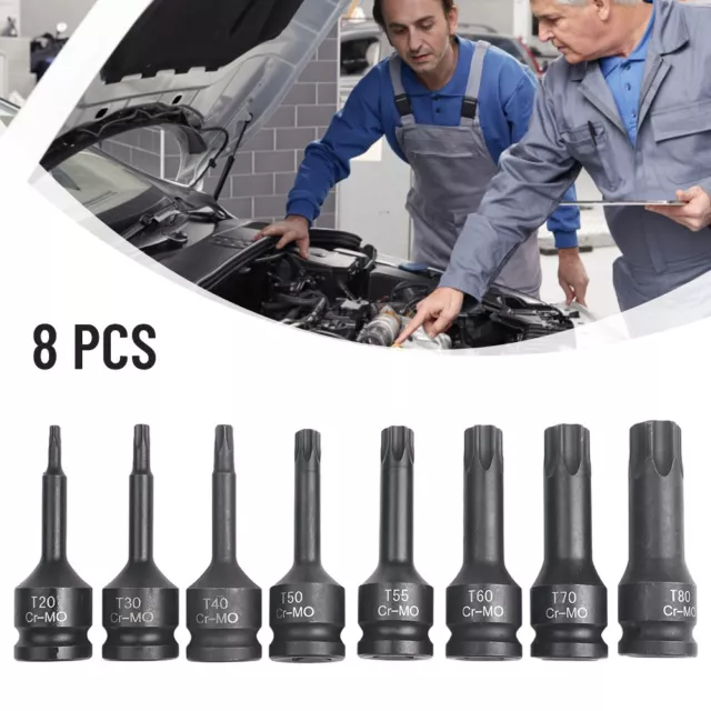 Professionnel Grade Automotive Douille Set T20 T80 for Impact Clés à Molette