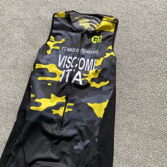 Ale Triathlon Trianzug modern italienisch Fluro Camouflage Stil Größe L 2