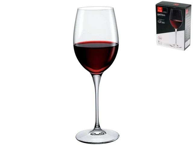 Confezione 2 Calici In Vetro Galileo Vino Rosso cl 38,5 Trasparente Bormioli