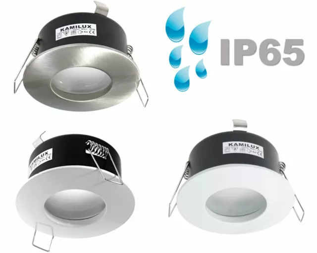 15er Set LED Decken Einbaustrahler Bad Dusche Feuchtraum Außen IP65 230V 5W GU10