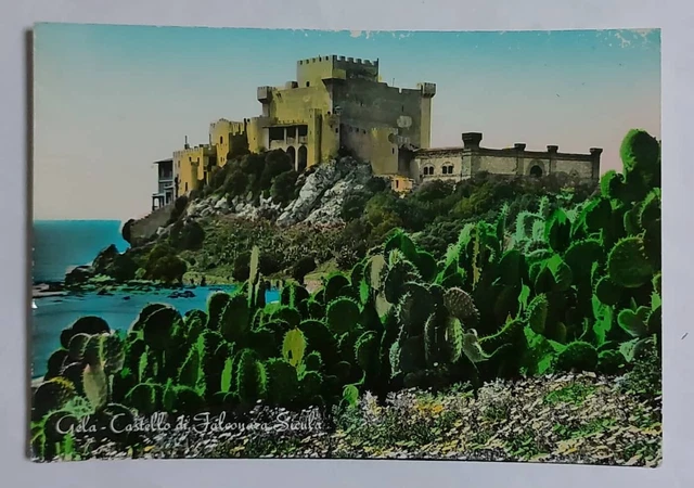 GELA ( CALTANISSETTA) CASTELLO DI FALCONARA SICULA , vg 1957 f.g.  bella
