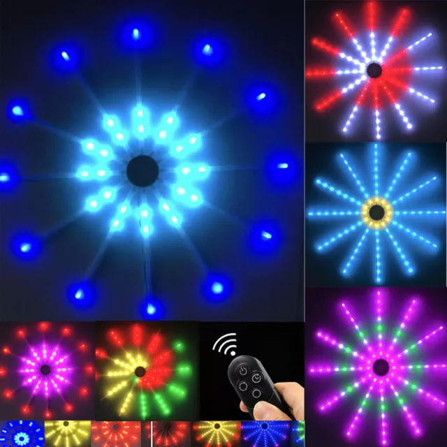 18Modes LED Home Decor Firework Lights With Remote Colorful RGB Lamp for Party