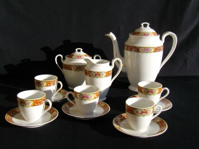 M&S Berry avec pâte de Limoges - Coffee and tea service - Porcelain