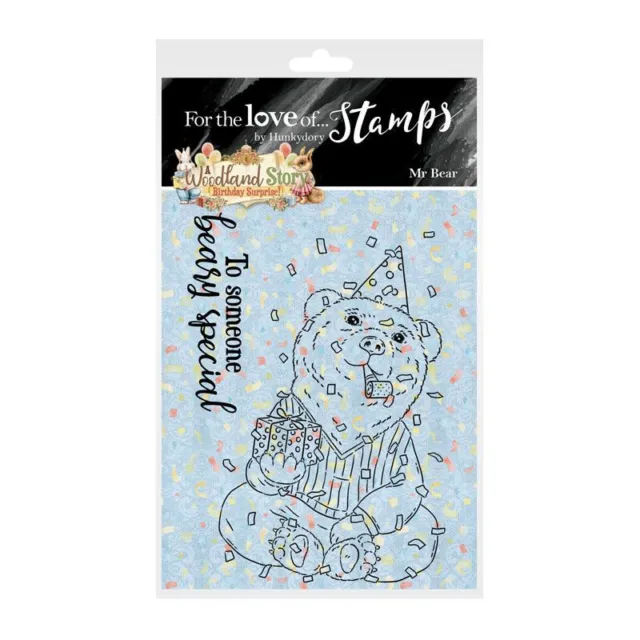 Hunkydory - For the Love of Stamps - Mr Bear A7 Stamp Set - Woodland Story