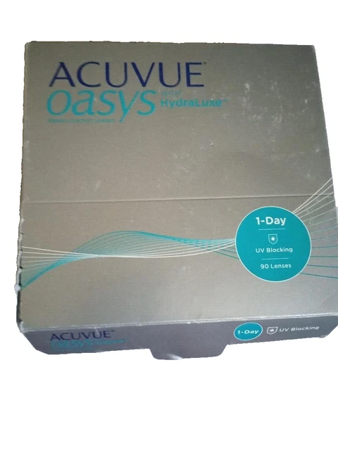 ACUVU E Oasys 1 Day 90 Per Box with Hydraluxe -6.50 NEW ACUVU E Oasys 1 Day 90 Per Box with Hydraluxe -6.50 NEW