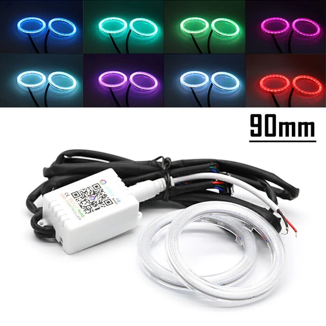 2 Anelli LED Angel Eyes Per Fari Auto E Moto - Luci Halo COB Bianche, 12V, Diversi Diametri - Foto 9