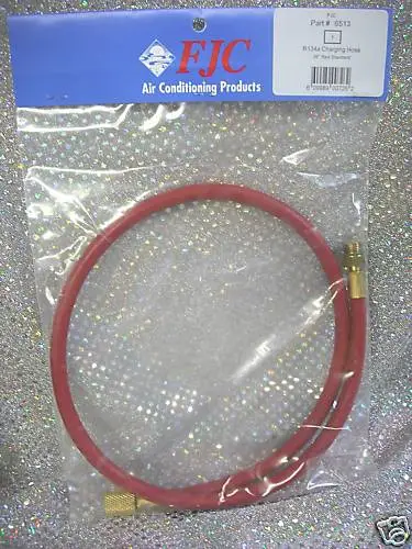 FJC Products A/C Coolant Charging Hose 36" RED 1/2" ACME x 1/2" ACME