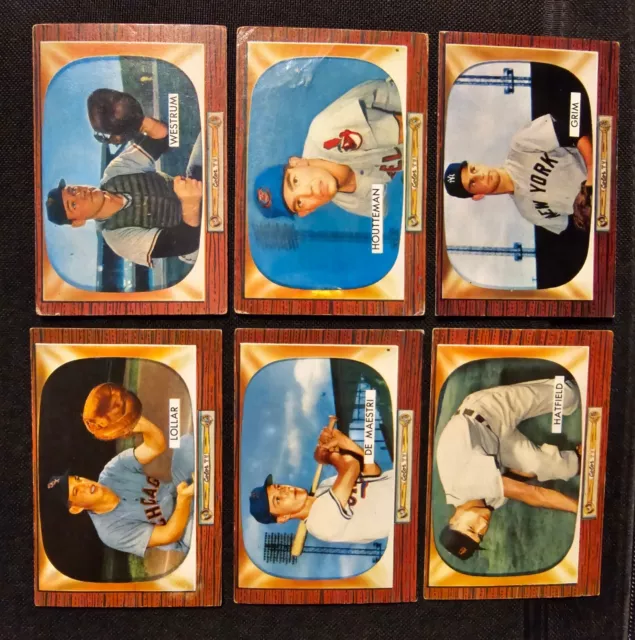 Vintage (Lot of 6) 1955 Bowman Baseball Cards