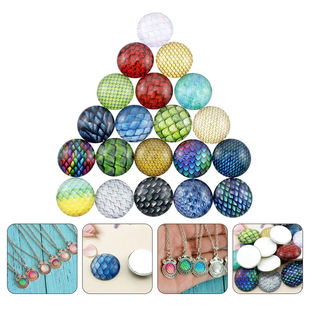 70 Pcs Edelstein-Patch Glas-Aufkleber Schmucktablett Runder