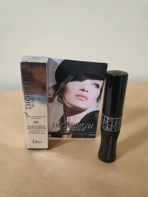 DIOR SHOW PUMP VOLUME HD MASCARA 090 BLACK TRAVEL SIZE 4g NEW Gift