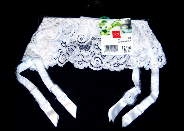 Porte-jarretelles Valisère - Blanc Avec Tulle Et Broderie - Taille XL - Neuf (sans étiquette)