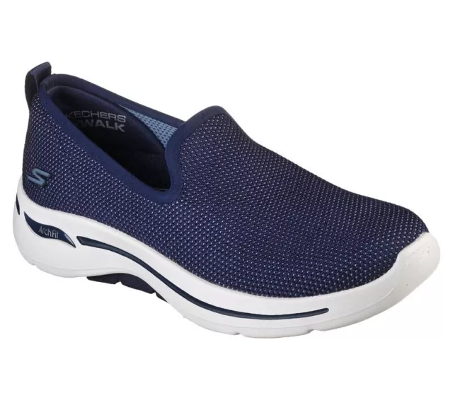 Navy Skechers Go Walk  Arch Fit Light Women Shoes Slip On Memory Foam124855