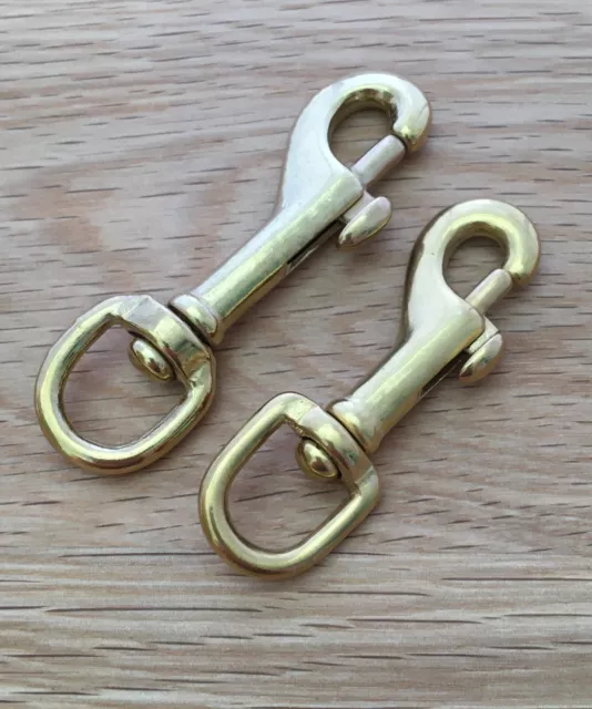 12mm 13mm 1/2" Trigger Solid Brass Swivel Snap Hook Clip Lead 2 Sizes Hooks Bag