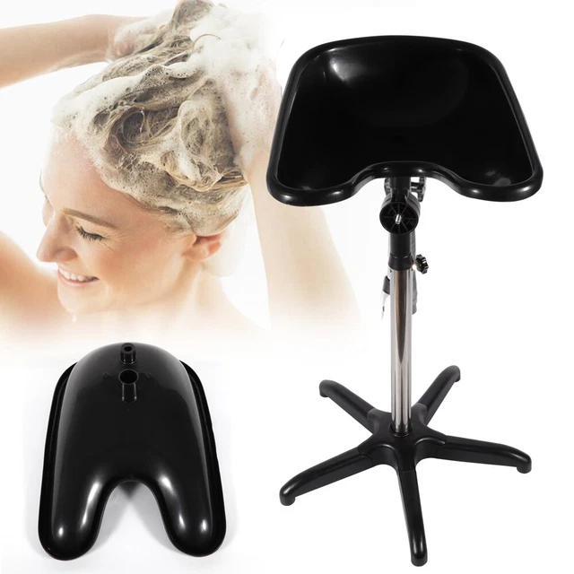 Lavabo de cabeza móvil champú lavabo para el cabello lavabo negro