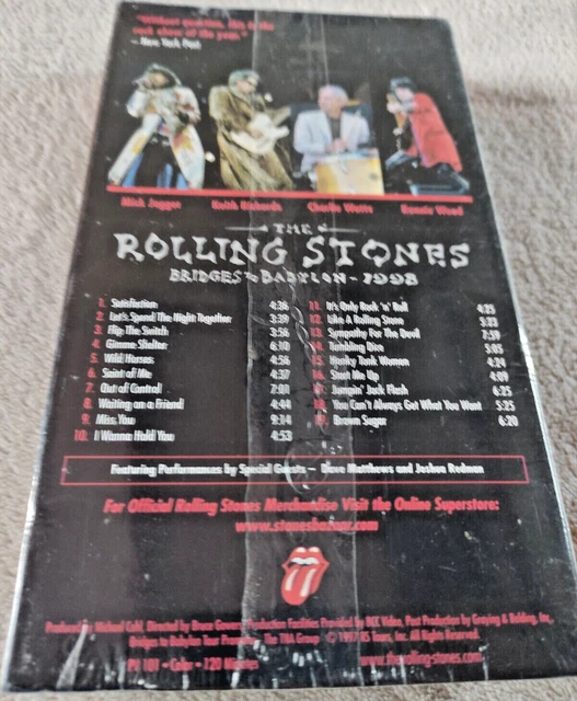 THE ROLLING STONES Bridges To Babylon 1998 Vhs Rare Cardboard Slip Case