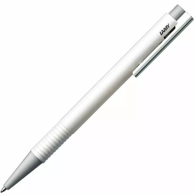 Lamy Ballpoint Pen Logo White Sturdy Plastic Barrel Conical Tip L204M-WT-B
