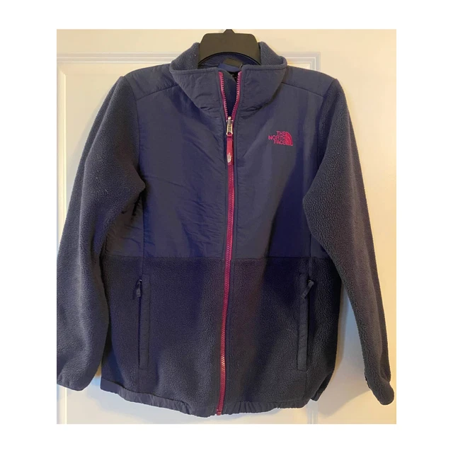 Girl's Navy Blue Fleece North Face Jacket  Size XL (18)