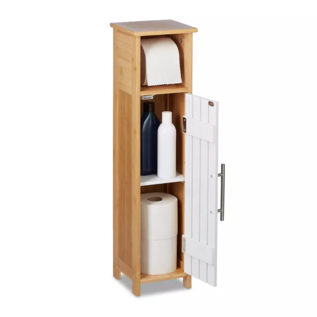 Toilettenpapierhalter Toilettenschrank Kloschrank Klo-Regal WC-Schrank stehend