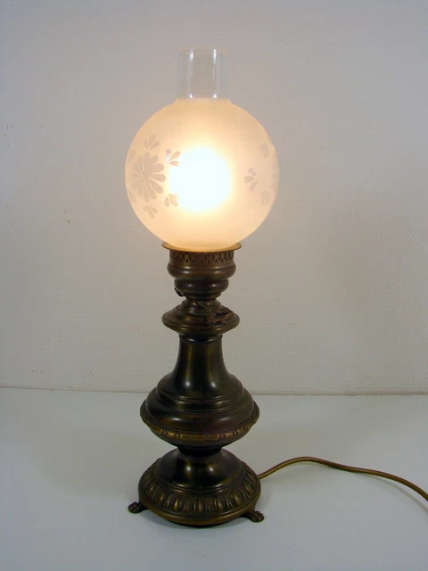 Lampe De Transport En Laiton 17 Lumières, Verre Original, Fabriquée En France, Antique électrifiée (années 1800)