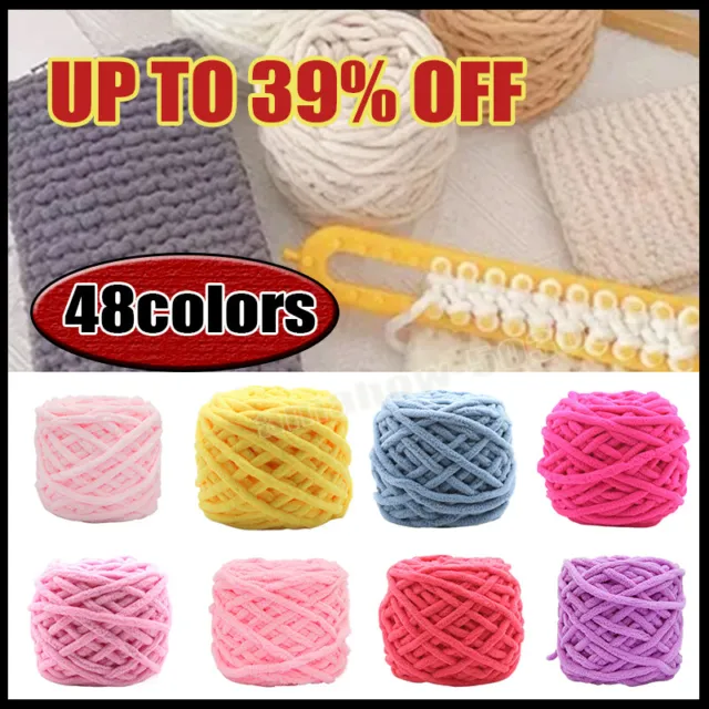 100g skeins yarn Chunky Crochet chenille Milk Soft Baby velvet Knitting Wool UK