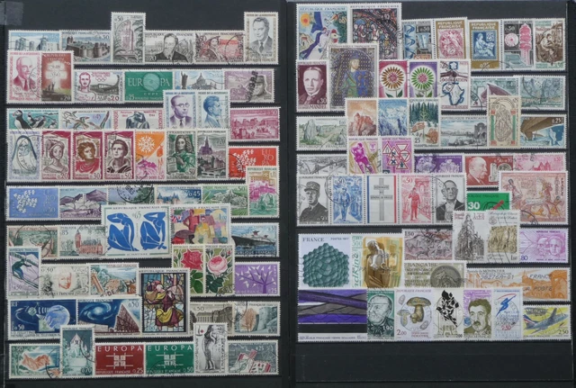 Lot De 270 Timbres Oblitérés France - 1960/1980 - Dont Surtaxés