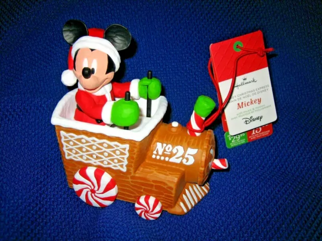 Hallmark 2016 Disney Christmas Express Train, New, +Tags, Musical, Mickey Mouse