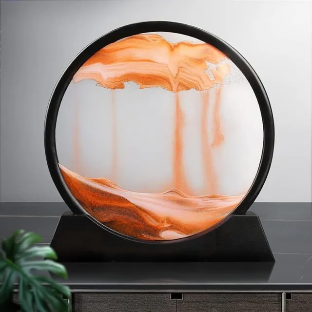 3D Hourglass Moving Sand Art Picture Glass Deep Sea Sandscape Quicksand Painting