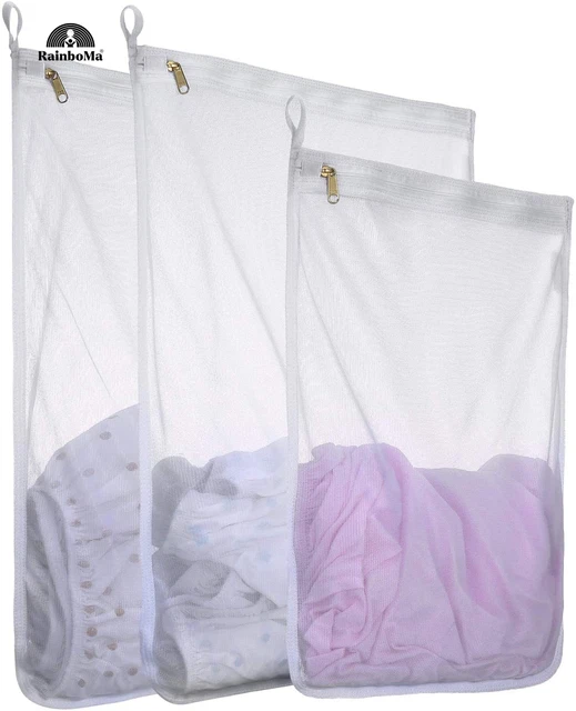 Mesh Laundry Bag for Delicates with YKK Zipper, Roomyroc Mesh Wash Bag, Travel S