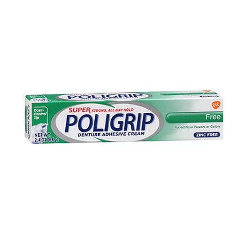 Super Poligrip Denture Adhésif Crème Artificiel Parfum