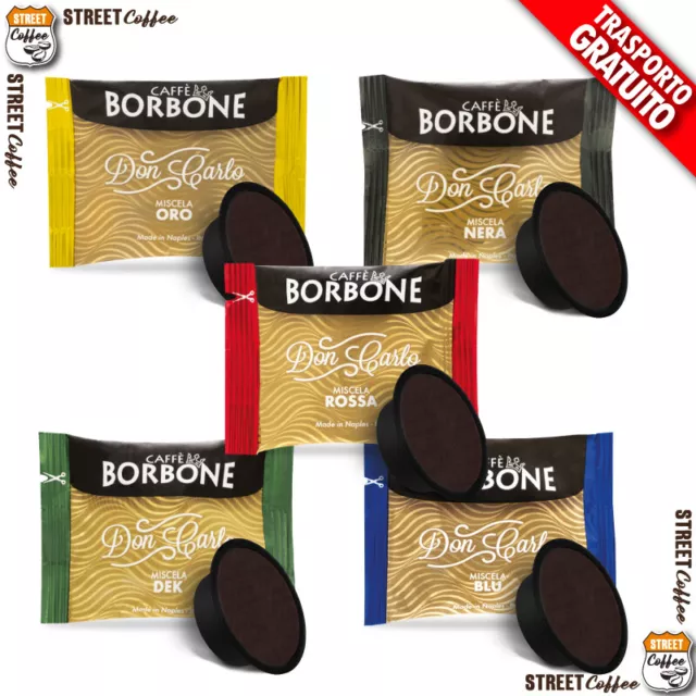 100 200 600 1000 Borbone Don Carlo Modo mio Miscela Blu Nera Rossa Red Oro Dek